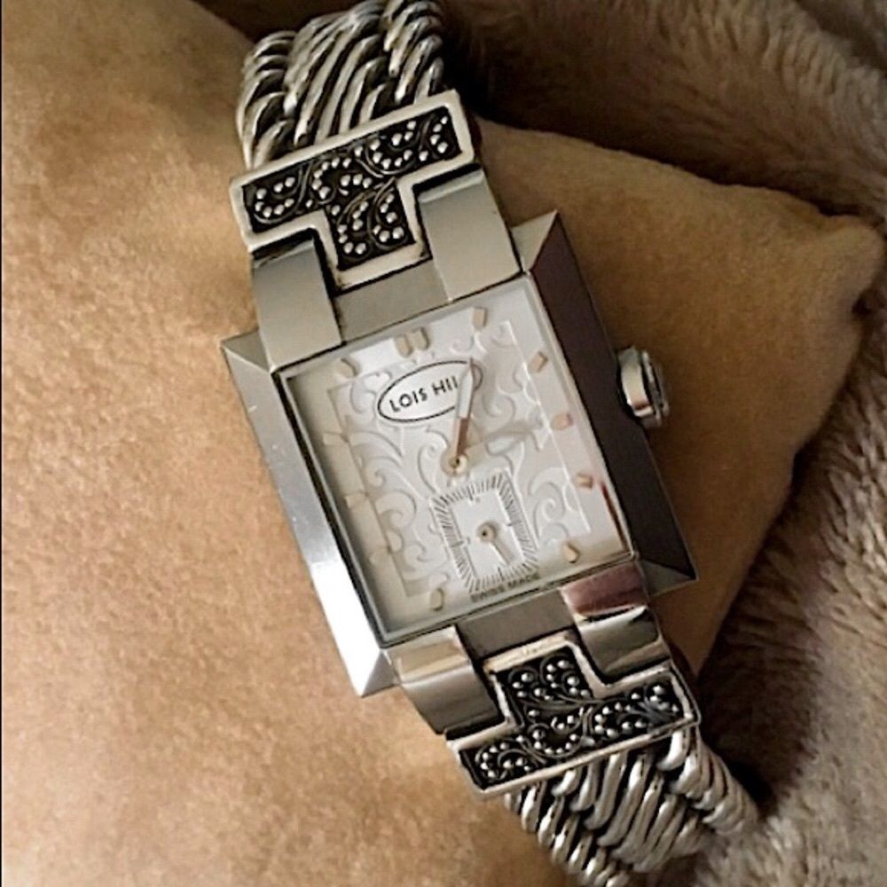 Lois Hill Watch Sterling Silver Cable Band